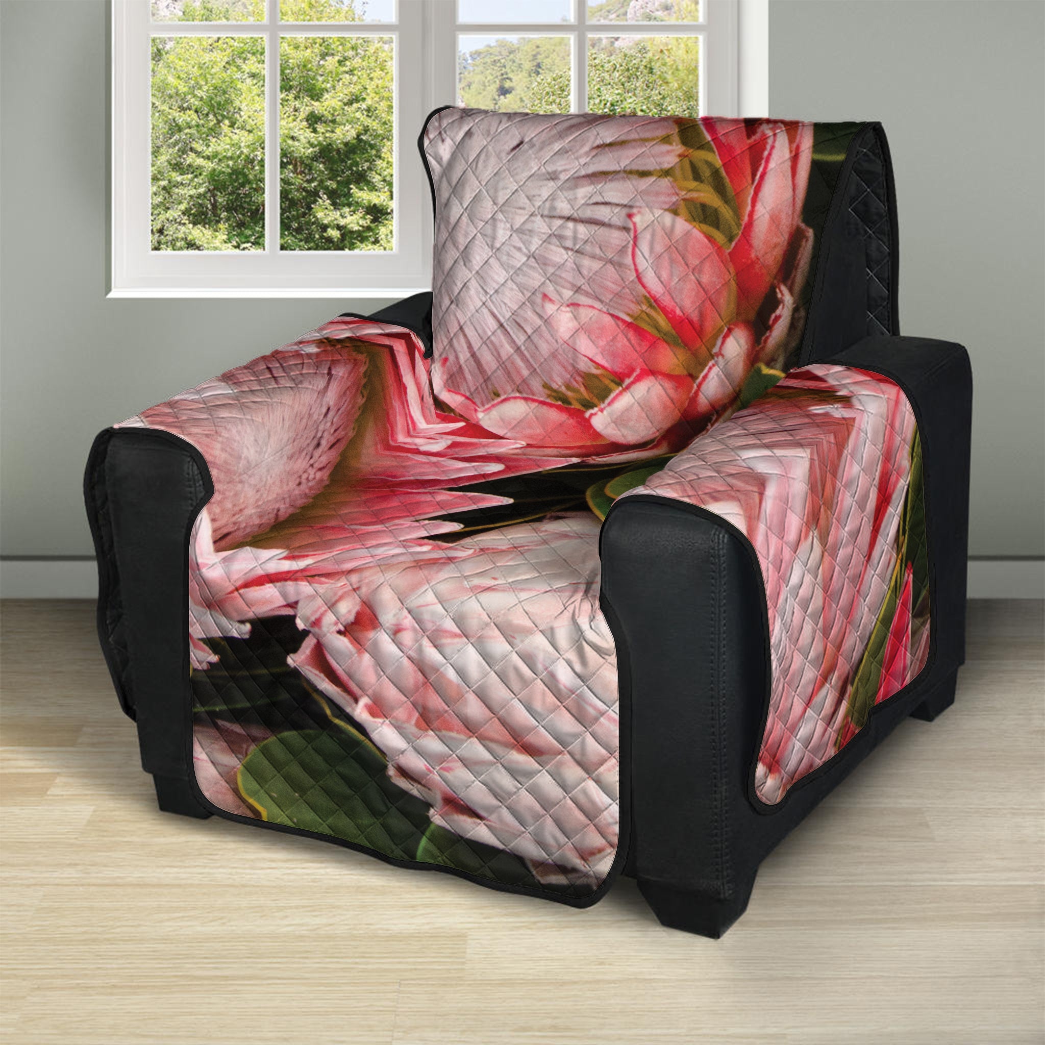 Bunches of Proteas Print Recliner Protector