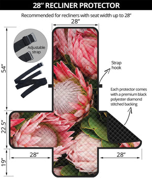 Bunches of Proteas Print Recliner Protector