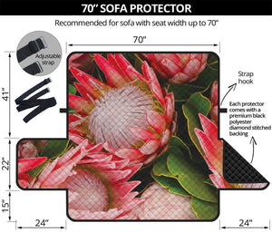 Bunches of Proteas Print Sofa Protector