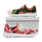 Bunches of Proteas Print White Sneakers