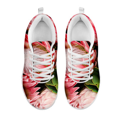Bunches of Proteas Print White Sneakers