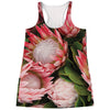 Bunches of Proteas Print Women's Racerback Tank Top