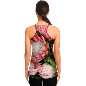 Bunches of Proteas Print Women's Racerback Tank Top