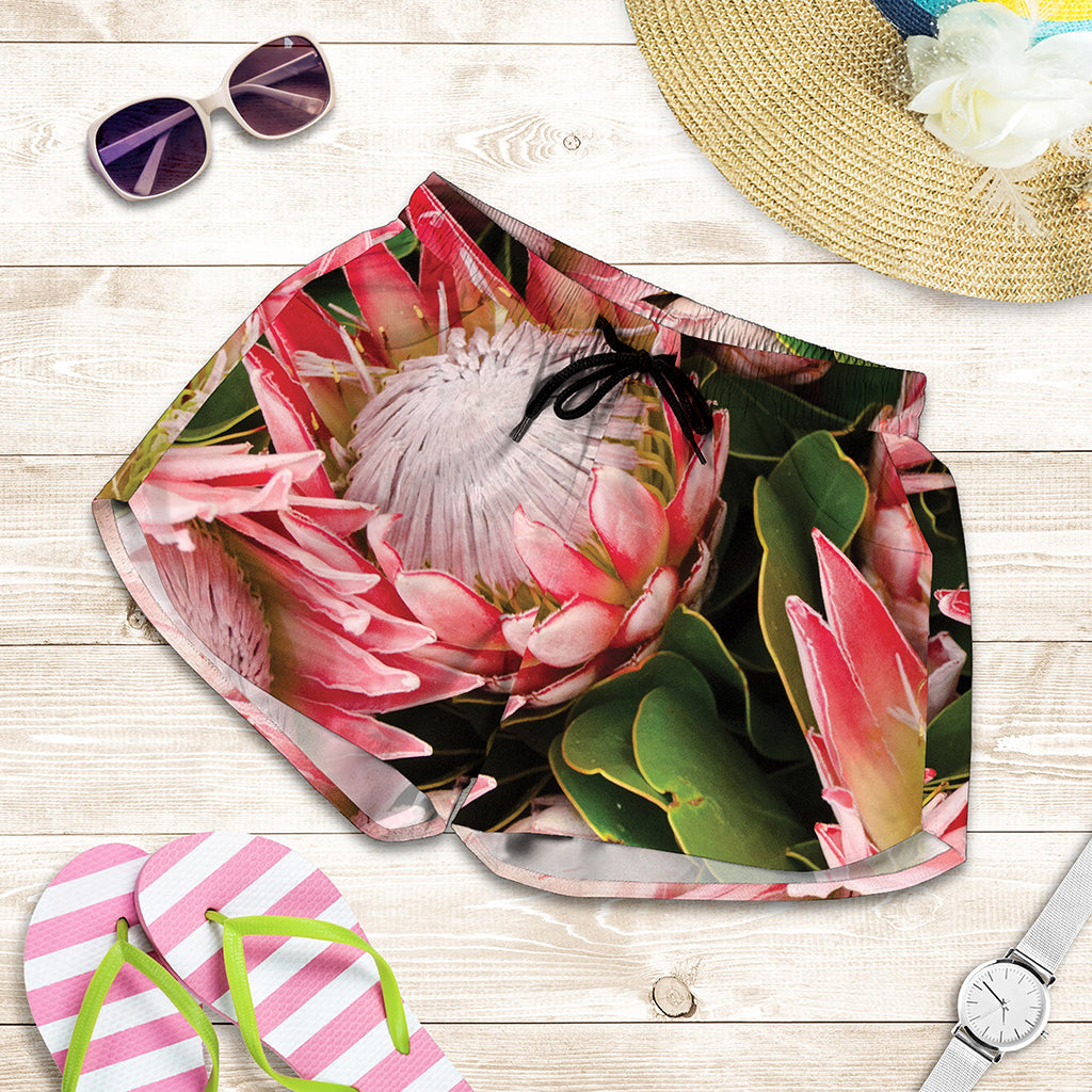 Bunches of Proteas Print Women's Shorts