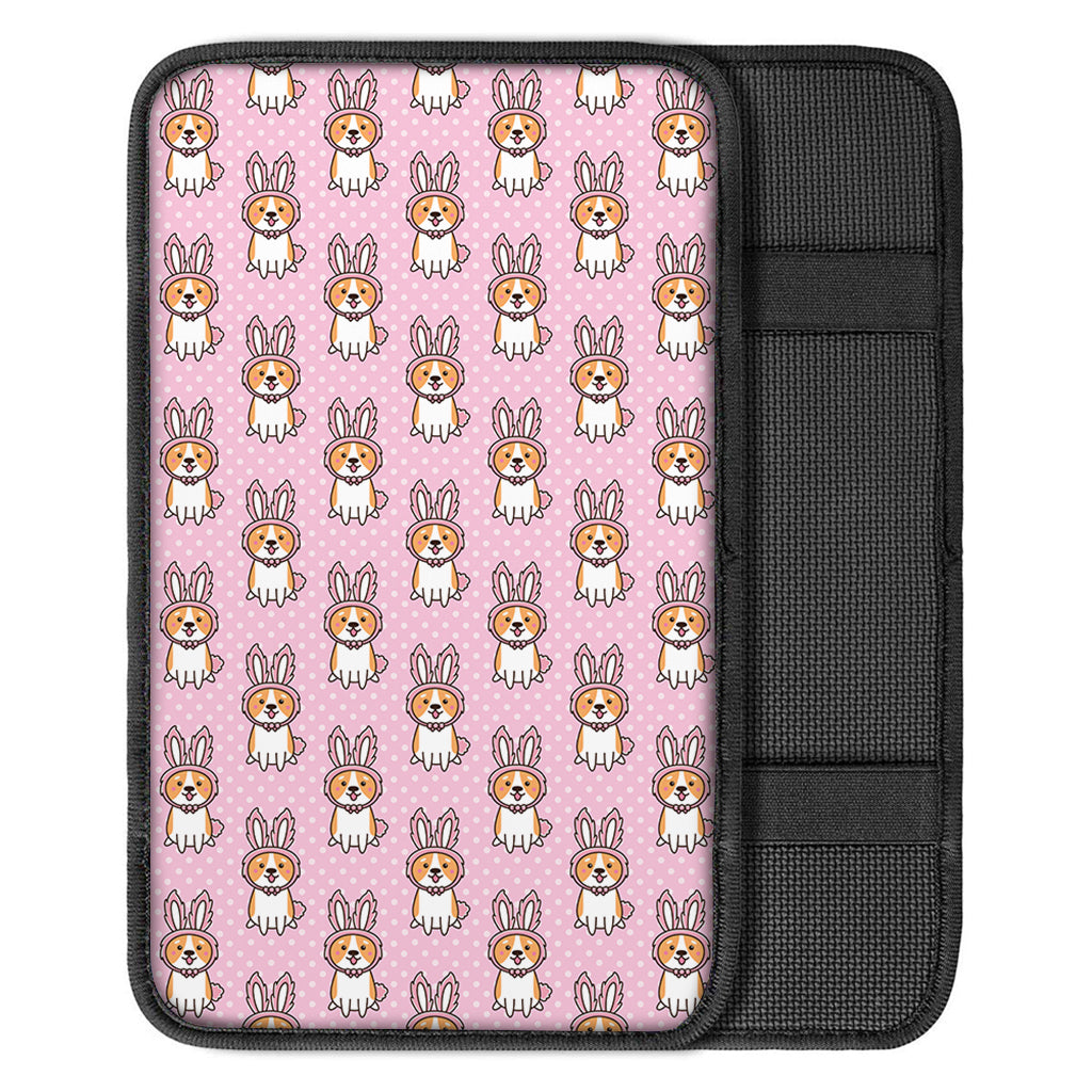 Bunny Corgi Pattern Print Car Center Console Cover