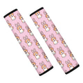 Bunny Corgi Pattern Print Car Seat Belt Covers