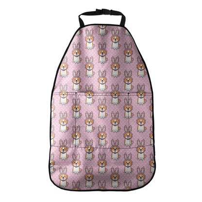 Bunny Corgi Pattern Print Car Seat Organizers
