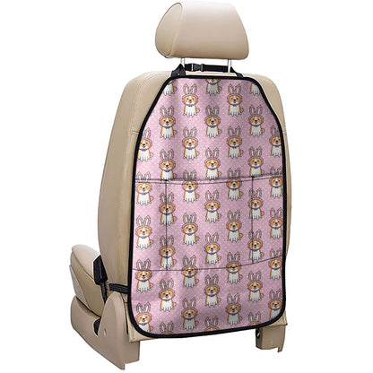 Bunny Corgi Pattern Print Car Seat Organizers