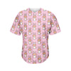 Bunny Corgi Pattern Print Men's Baseball Jersey