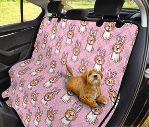 Bunny Corgi Pattern Print Pet Car Back Seat Cover