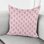 Bunny Corgi Pattern Print Pillow Cover