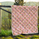 Bunny Corgi Pattern Print Quilt