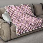 Bunny Corgi Pattern Print Quilt