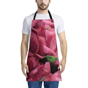 Burgundy Alstroemeria Print Apron