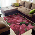 Burgundy Alstroemeria Print Floor Mat