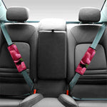 Burgundy Alstroemeria Print Car Seat Belt Covers