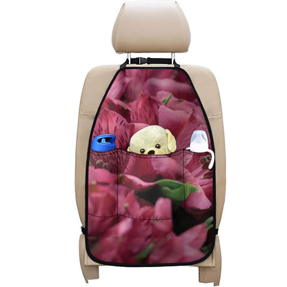 Burgundy Alstroemeria Print Car Seat Organizers