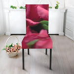 Burgundy Alstroemeria Print Dining Chair Slipcover