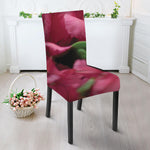 Burgundy Alstroemeria Print Dining Chair Slipcover