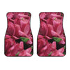 Burgundy Alstroemeria Print Front Car Floor Mats