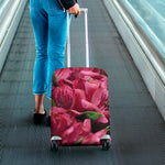 Burgundy Alstroemeria Print Luggage Cover