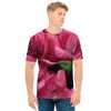 Burgundy Alstroemeria Print Men's T-Shirt