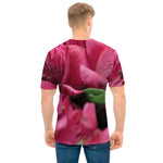 Burgundy Alstroemeria Print Men's T-Shirt