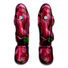 Burgundy Alstroemeria Print Muay Thai Shin Guard