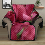 Burgundy Alstroemeria Print Recliner Protector