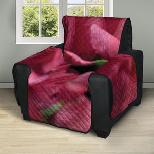 Burgundy Alstroemeria Print Recliner Protector