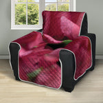 Burgundy Alstroemeria Print Recliner Protector