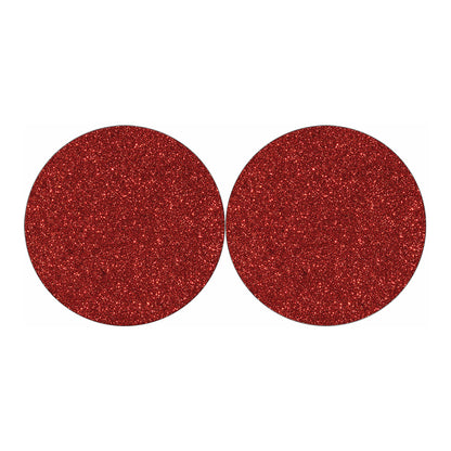Burgundy Glitter Artwork Print (NOT Real Glitter) Car Coasters