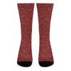 Burgundy Glitter Artwork Print (NOT Real Glitter) Crew Socks