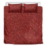 Burgundy Glitter Artwork Print (NOT Real Glitter) Duvet Cover Bedding Set