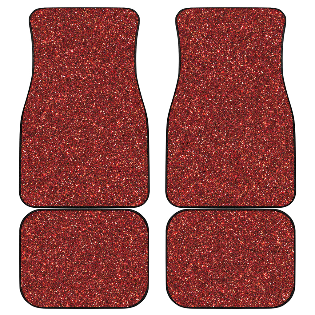 Burgundy Glitter Artwork Print (NOT Real Glitter) Front and Back Car Floor Mats