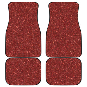 Burgundy Glitter Artwork Print (NOT Real Glitter) Front and Back Car Floor Mats