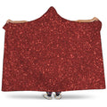 Burgundy (NOT Real) Glitter Print Hooded Blanket