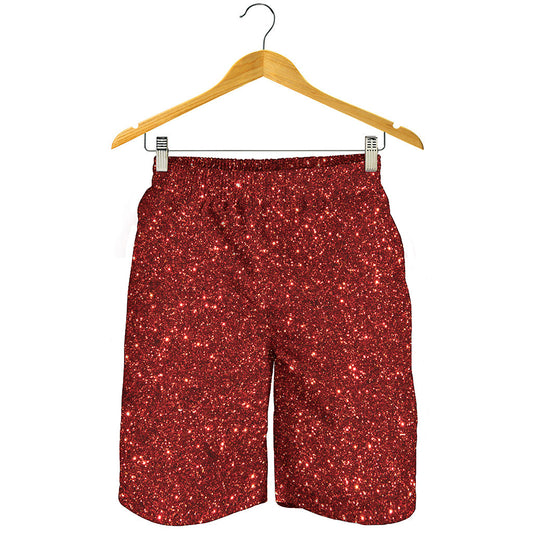 Burgundy Glitter Artwork Print (NOT Real Glitter) Men's Shorts