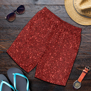 Burgundy Glitter Artwork Print (NOT Real Glitter) Men's Shorts