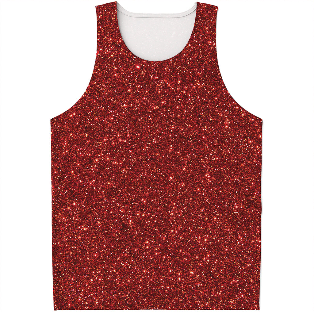 Burgundy Glitter Artwork Print (NOT Real Glitter) Men's Tank Top