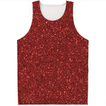 Burgundy Glitter Artwork Print (NOT Real Glitter) Men's Tank Top