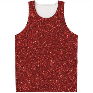 Burgundy Glitter Artwork Print (NOT Real Glitter) Men's Tank Top