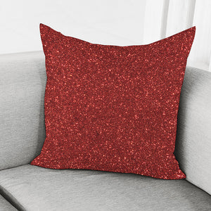 Burgundy Glitter Artwork Print (NOT Real Glitter) Pillow Cover