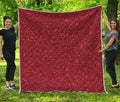 Burgundy (NOT Real) Glitter Print Quilt