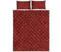 Burgundy Glitter Artwork Print (NOT Real Glitter) Quilt Bed Set