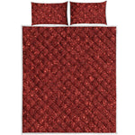 Burgundy Glitter Artwork Print (NOT Real Glitter) Quilt Bed Set
