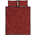 Burgundy Glitter Artwork Print (NOT Real Glitter) Quilt Bed Set