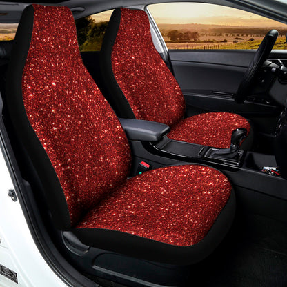 Burgundy Glitter Artwork Print (NOT Real Glitter) Universal Fit Car Seat Covers