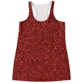 Burgundy (NOT Real) Glitter Print Women's Racerback Tank Top