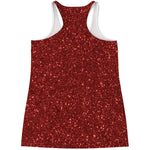 Burgundy Glitter Artwork Print (NOT Real Glitter) Women's Racerback Tank Top